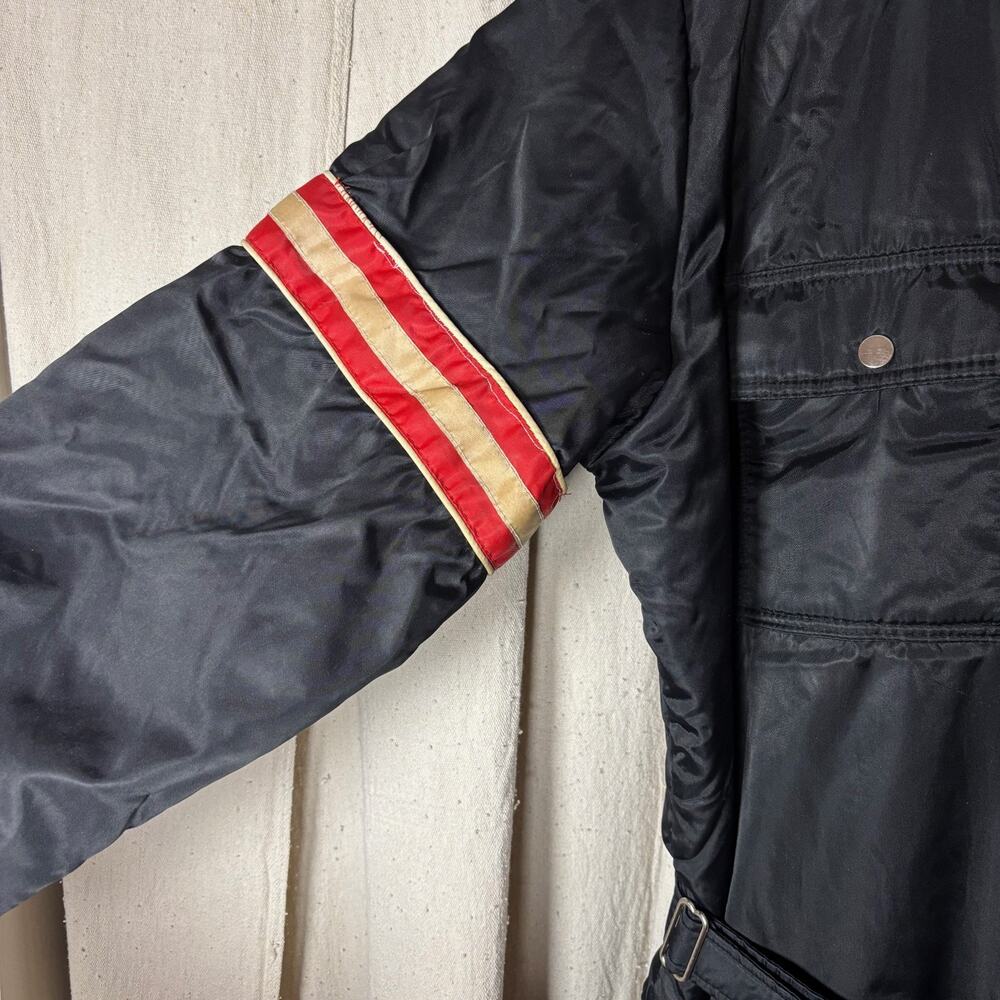 Vintage Fieldmaster Black Insulated Snowmobile‎ Suit Coverall Belt L/XL - Picture 5 of 13